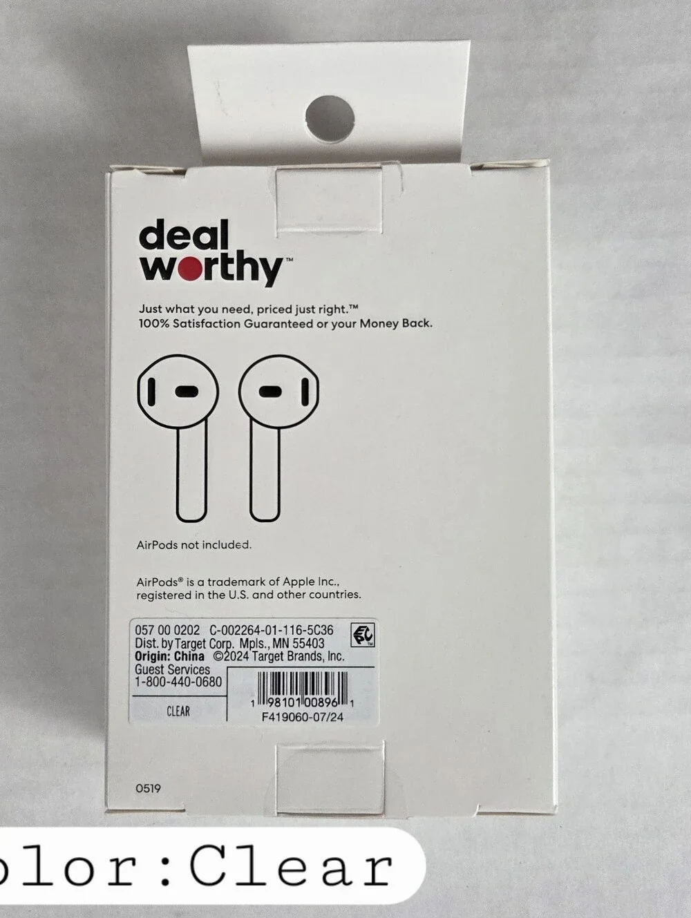 🔥4/$20 Deal Worthy Ear Bud Case Cover NEW Clear -For Airpods 1st & 2nd Gen